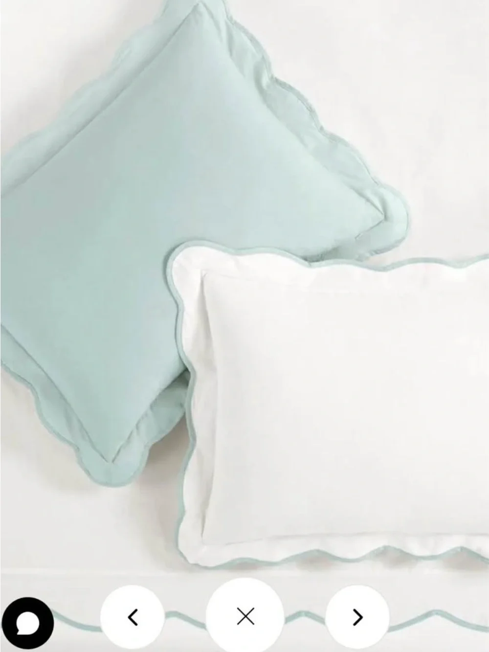 Lush Decor Coastal Chic Scalloped Edge Cotton Reversible Duvet Cover Set King
